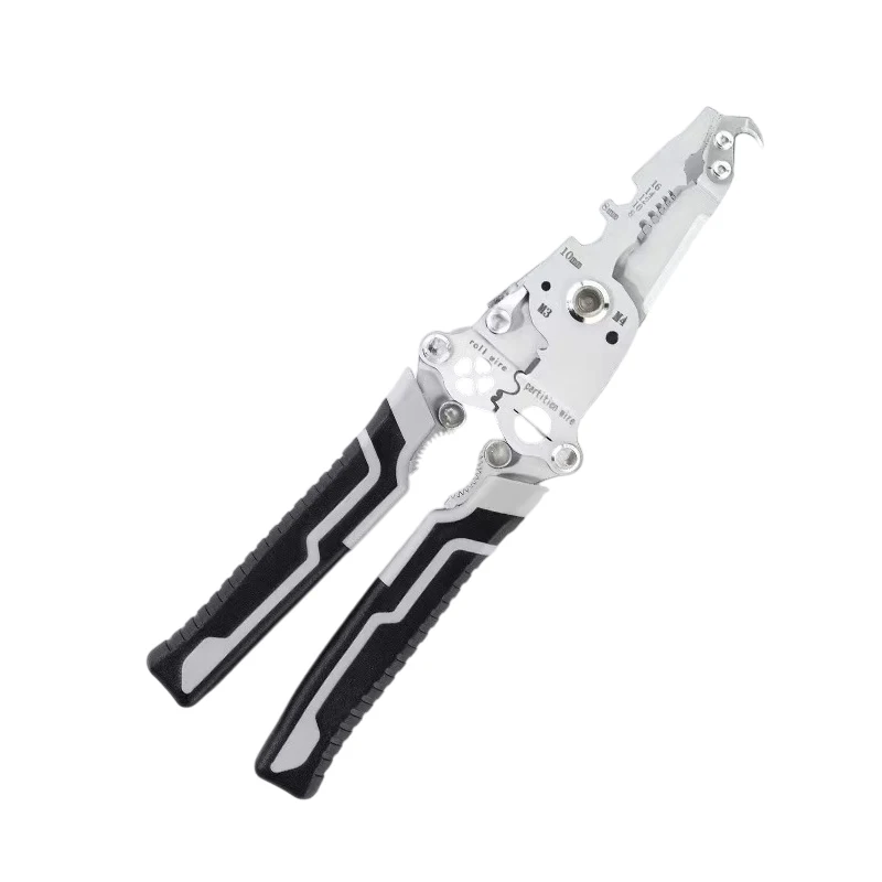 Foldable Wire Stripper Electricians Maintenance Anti-Slip Stripper Cable Multitool Wire Stripper Piler Wire Cutter Crimping Tool