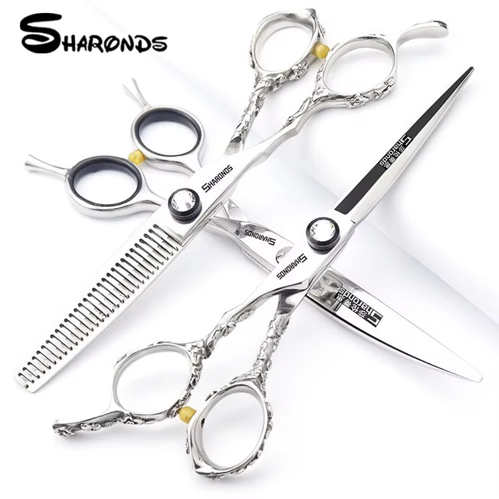 

SHARONDS Hairdressing Scissors Left Hand Professional Hairdresser Scissors Hair Clippers Barbers Shears 6 Inch Hair Cutting Tool