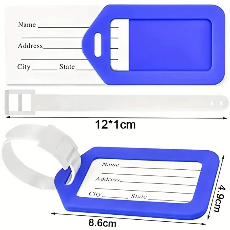 1/10pcs Colors Luggage Tags Tour Group Bag Suitcase Name Tag Pendants Custom Letters Airplane Boarding Labels Travel Accessories