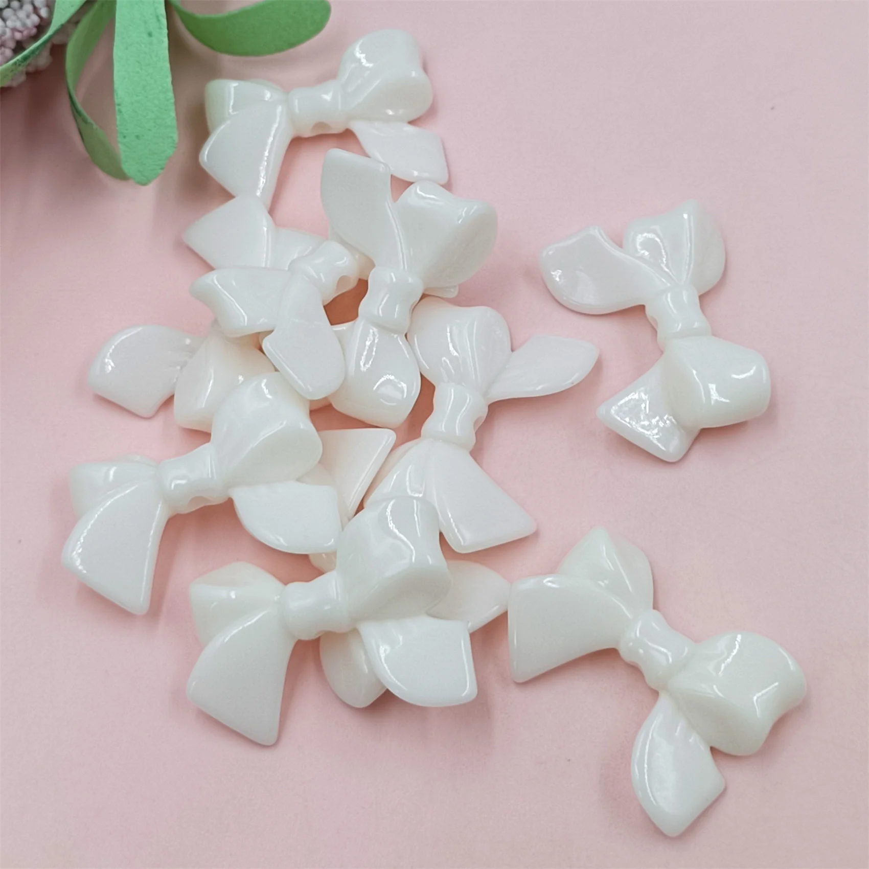 10pcs Macaron DIY Semi Transparent Jelly Color Acrylic Bowknots