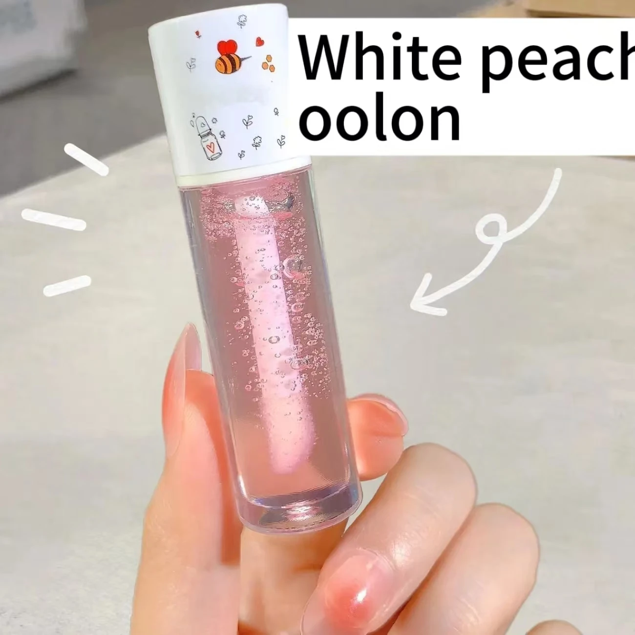 ピーチハニーリップオイル ぷるぷる保湿 ベタつかない うるおいグロス 長持ち クリアリキッドリップバーム