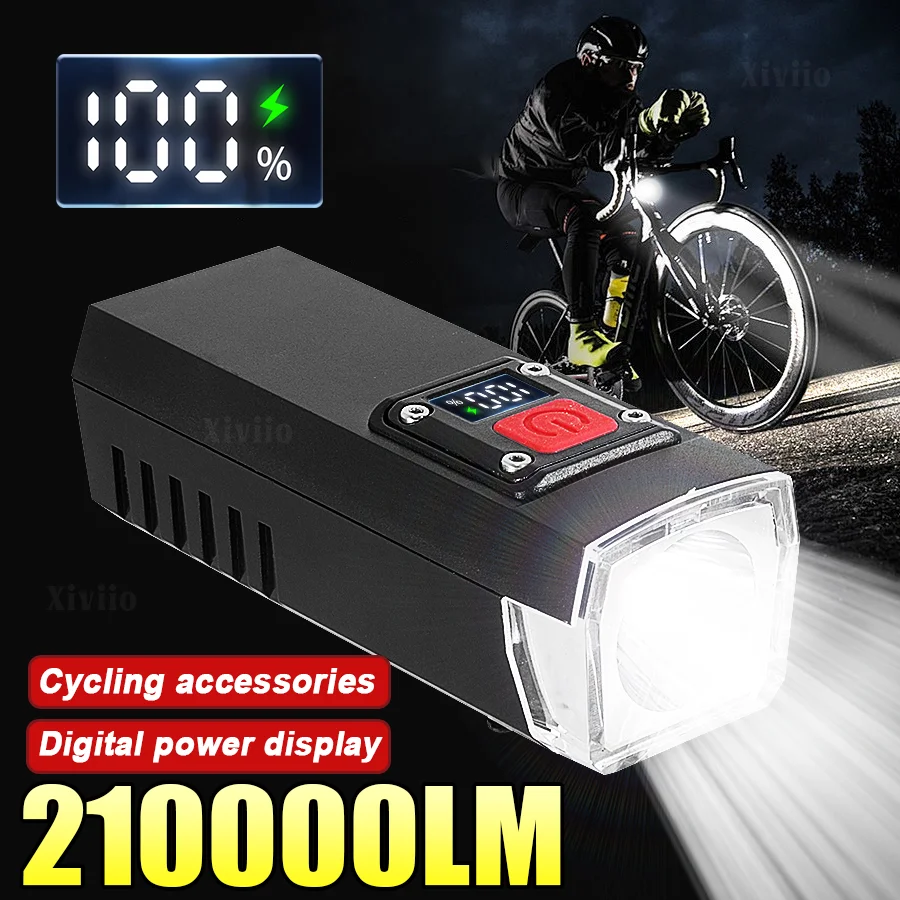 

Bicycle Front Light USB Rechargeable Handlebar Cycling Bike Easy to Install Bicycle Accessories Powerful Mountain Bike Headlight