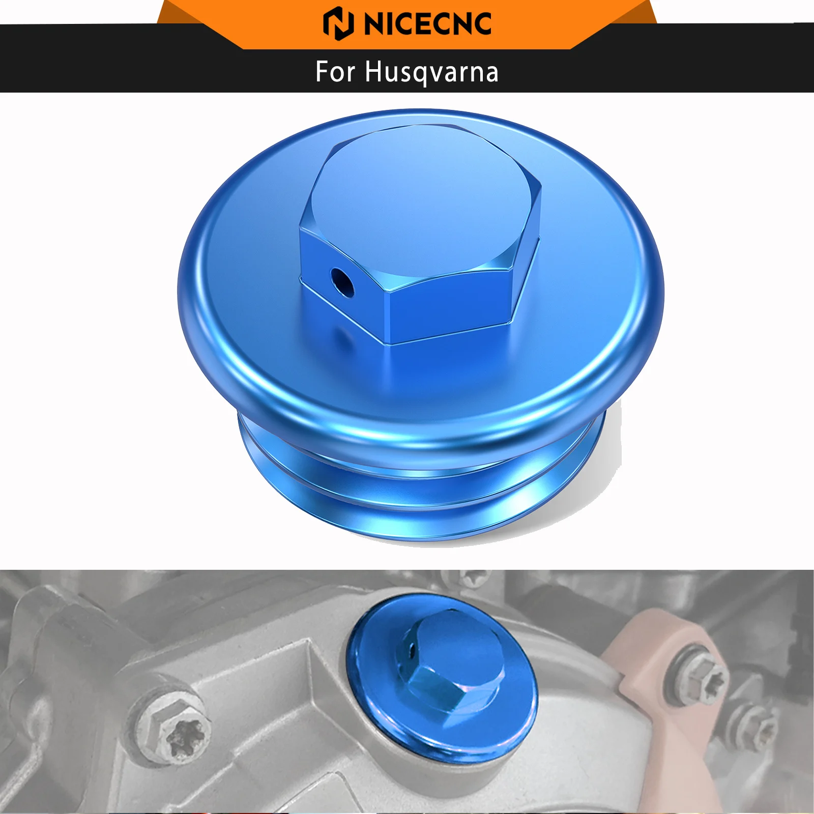 NICECNC Oil Filler Cap Plug For HUSQVARNA 701 ENDURO SUPERMOTO 2016-2023 TE300 FE350 FE450 FE501 TX300 TC125 FS450 2014-2023
