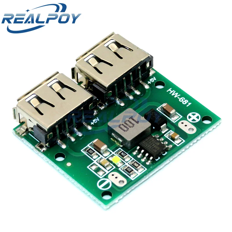 9V 12V 24V to 5V DC-DC Step Down Charger Power Module Dual USB Output Buck Voltage Board 3A Car Charge Charging Regulator 6-26V