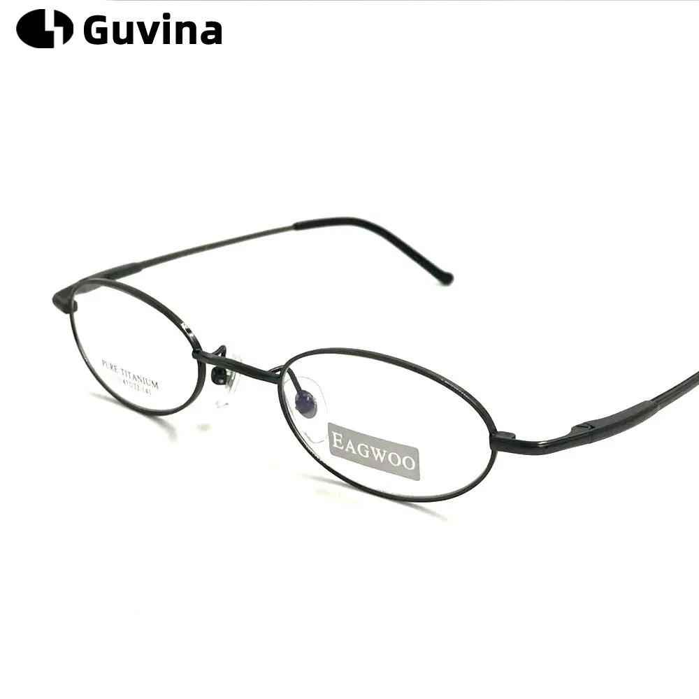 

Pure Titanium Eyeglasses Small Optical Frame Suitable For High Strength Power Prescription Glasses Oval Shape Spectacle 1699