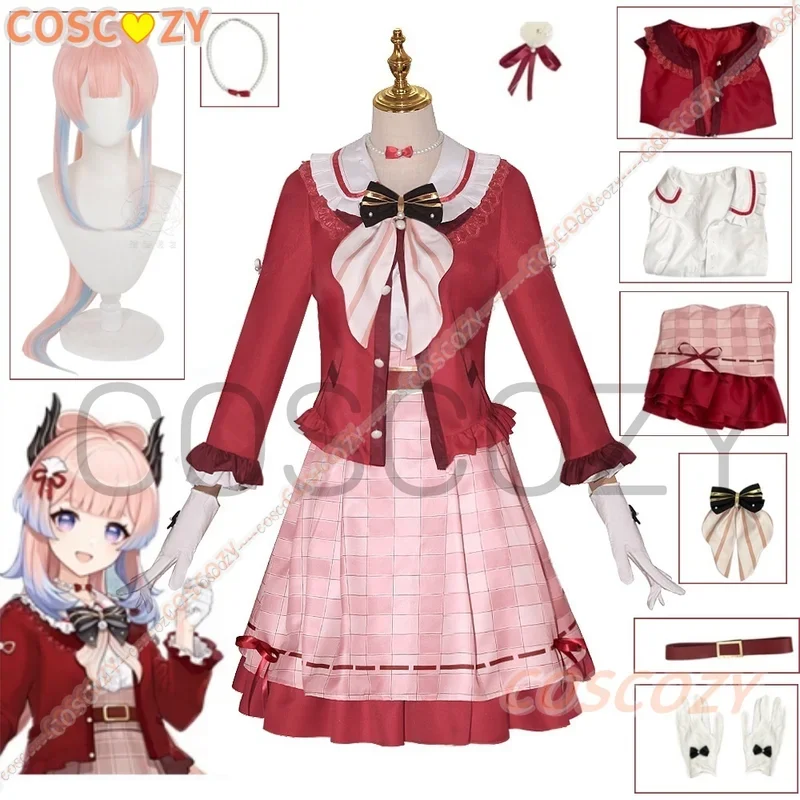 Jogo genshin impacto sangonomiya kokomi cosplay traje diário casual wear feminino traje casaco camisa saia colar anime terno peruca