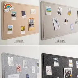 30x40cm Thick Felt Wall Stickers Bedroom Living Room Photos Message Soft Wooden Board School Bulletin Display Decor Wallpaper