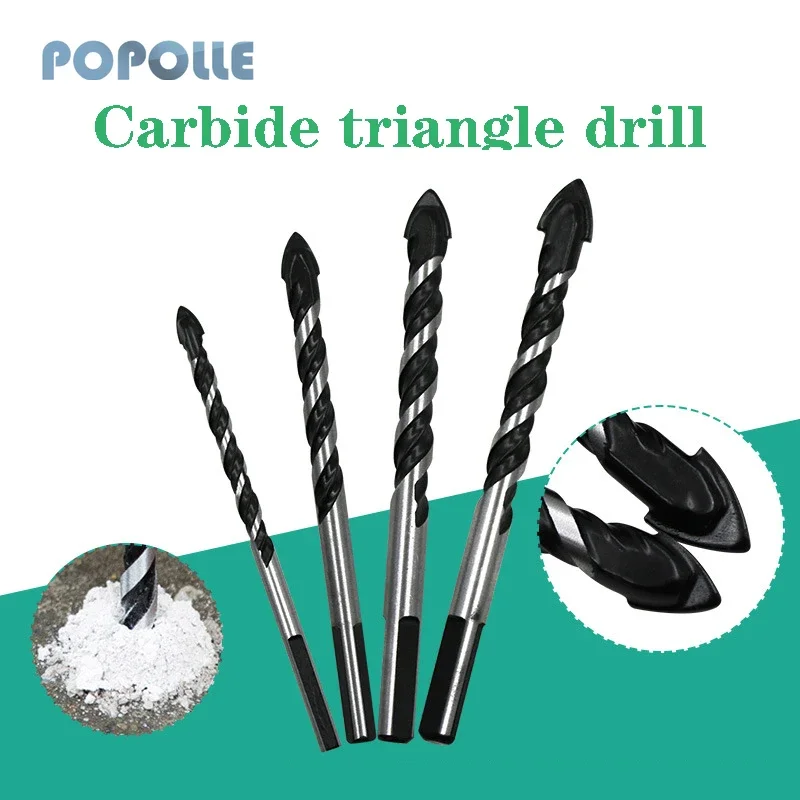 

One Alloy Triangle Fried Dough Twists Drill Ceramic Tile Cement Wall Marble Ceramic Metal Multi-function Hole Fried Dough Twists