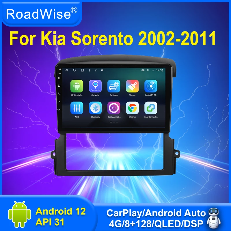 

Roadwise 2 din Multimedia Android Car Radio For Kia Sorento BL 2002 - 2006 2007 2008 Carplay 4G Wifi GPS DVD 2din DSP Autostereo