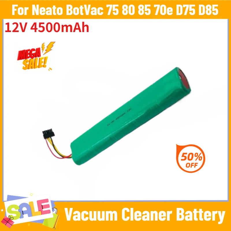 12V 4500mAh Battery for Neato BotVac 75 80 85 70e D75 D85 Vacuum Cleaner High Quality Replacement Battery