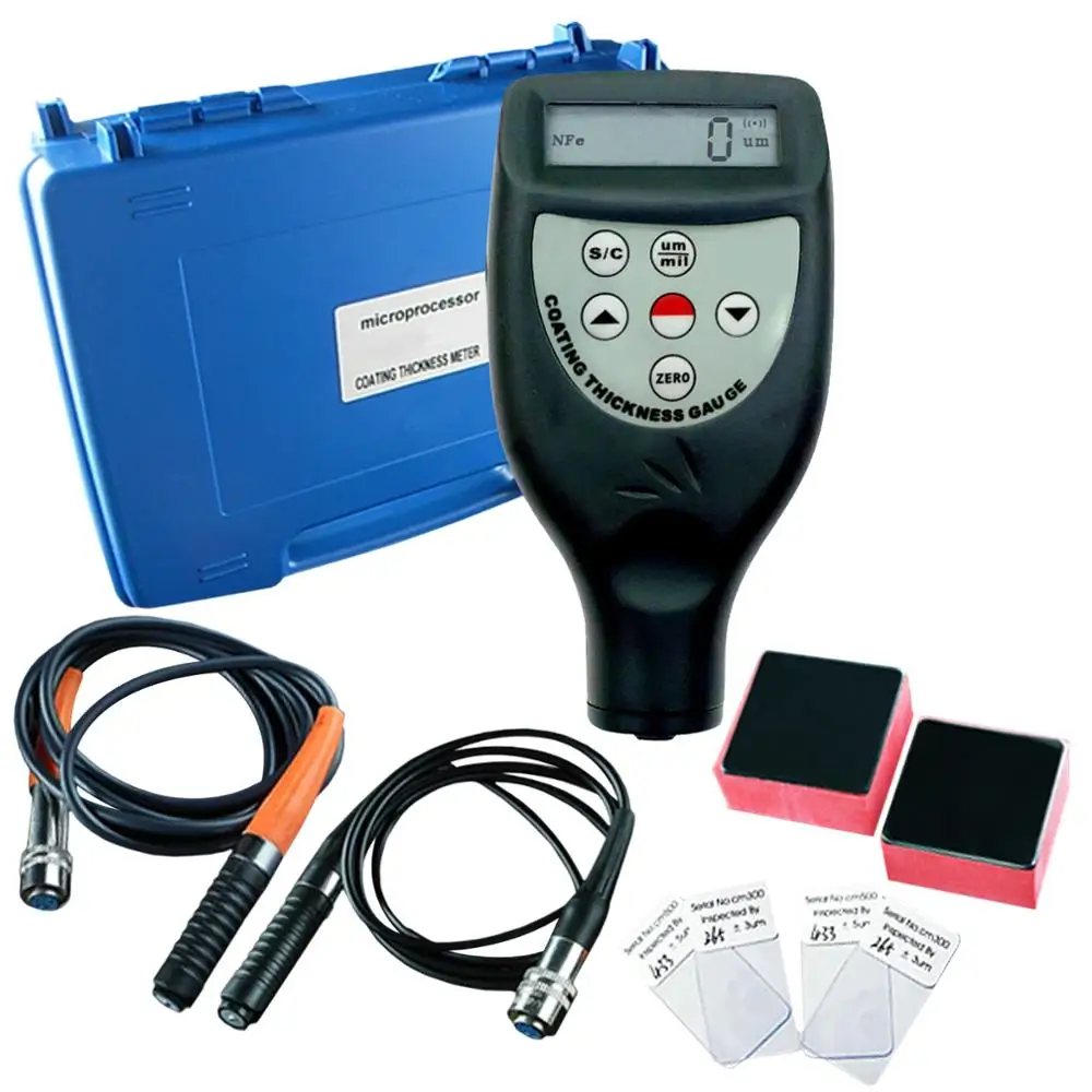 Ultrasonic Paint Thickness Tester Meter Gauge Automotive Car w/ F & NF Probes for Accurate Results (OEM Packaging Available)