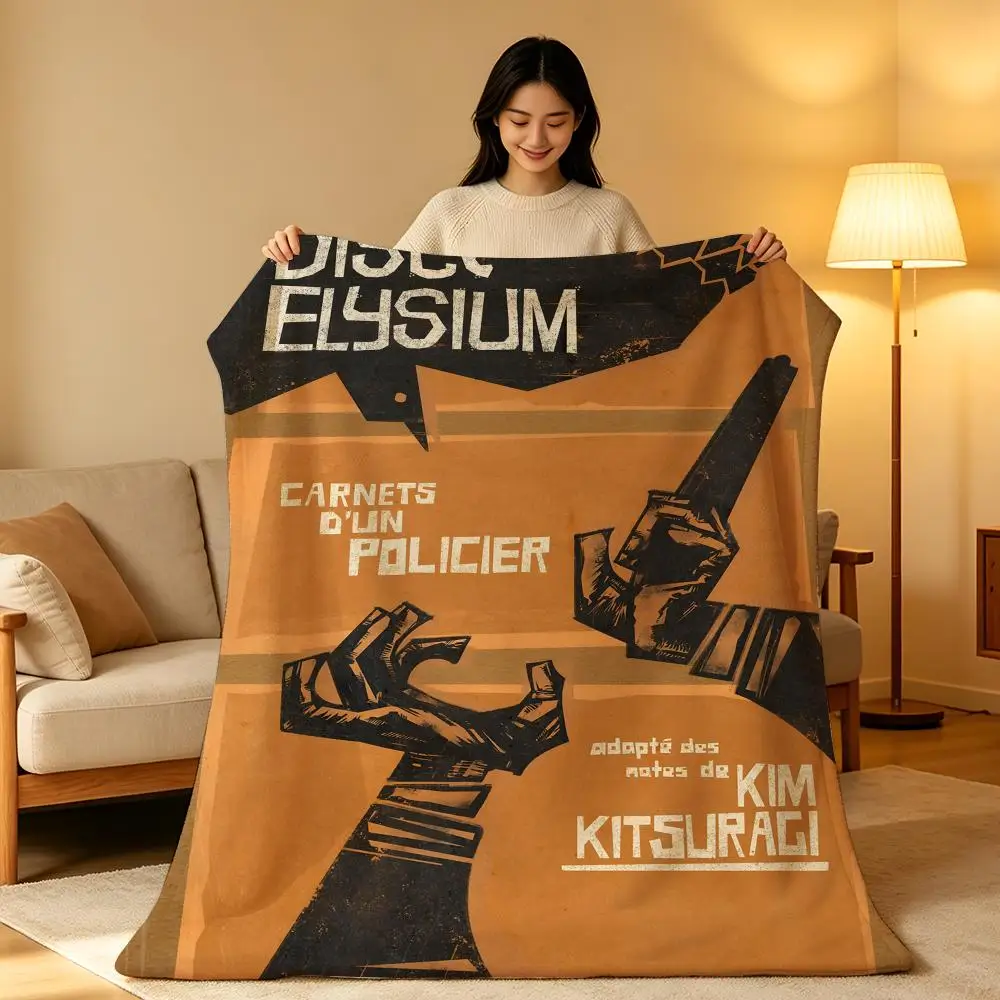 Game D-Disco.E-Elysium Throw hot High-Density Short Plush Blanket Soft Skin-Friendly for Sofa Nap Air-Conditioned Room