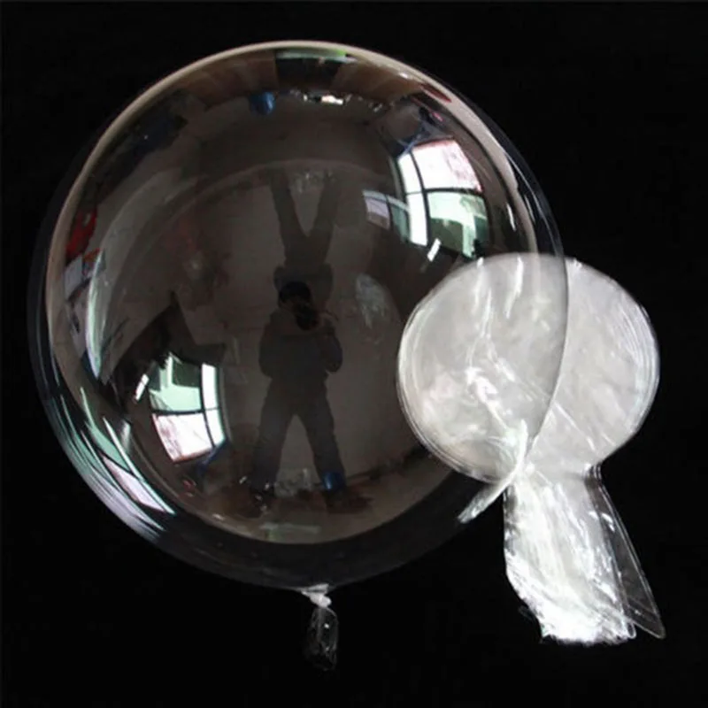 2/1Pcs Transparent Bobo Bubble Balloon 10/18/24/36'' Inflatable Air Helium Clear Bubble Globos Baby Shower Birthday Party Decor