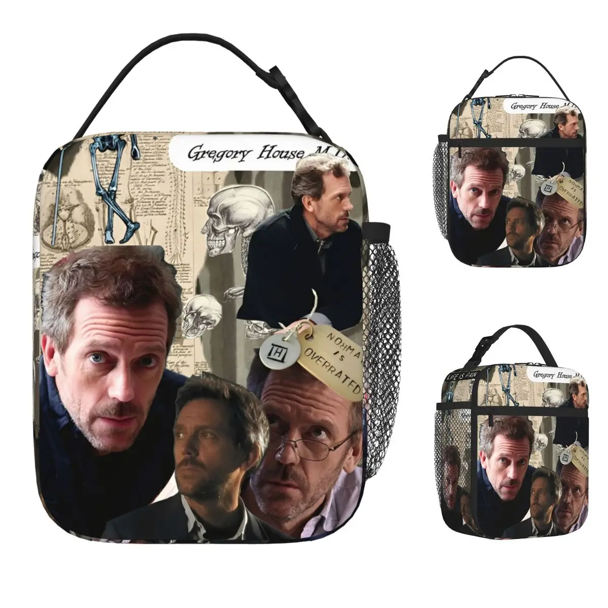 

House M.D. Dr Gregory Insulated Lunch Tote Bag For Office Everybody Lies Food Container Portable Thermal Cooler Lunch Boxes