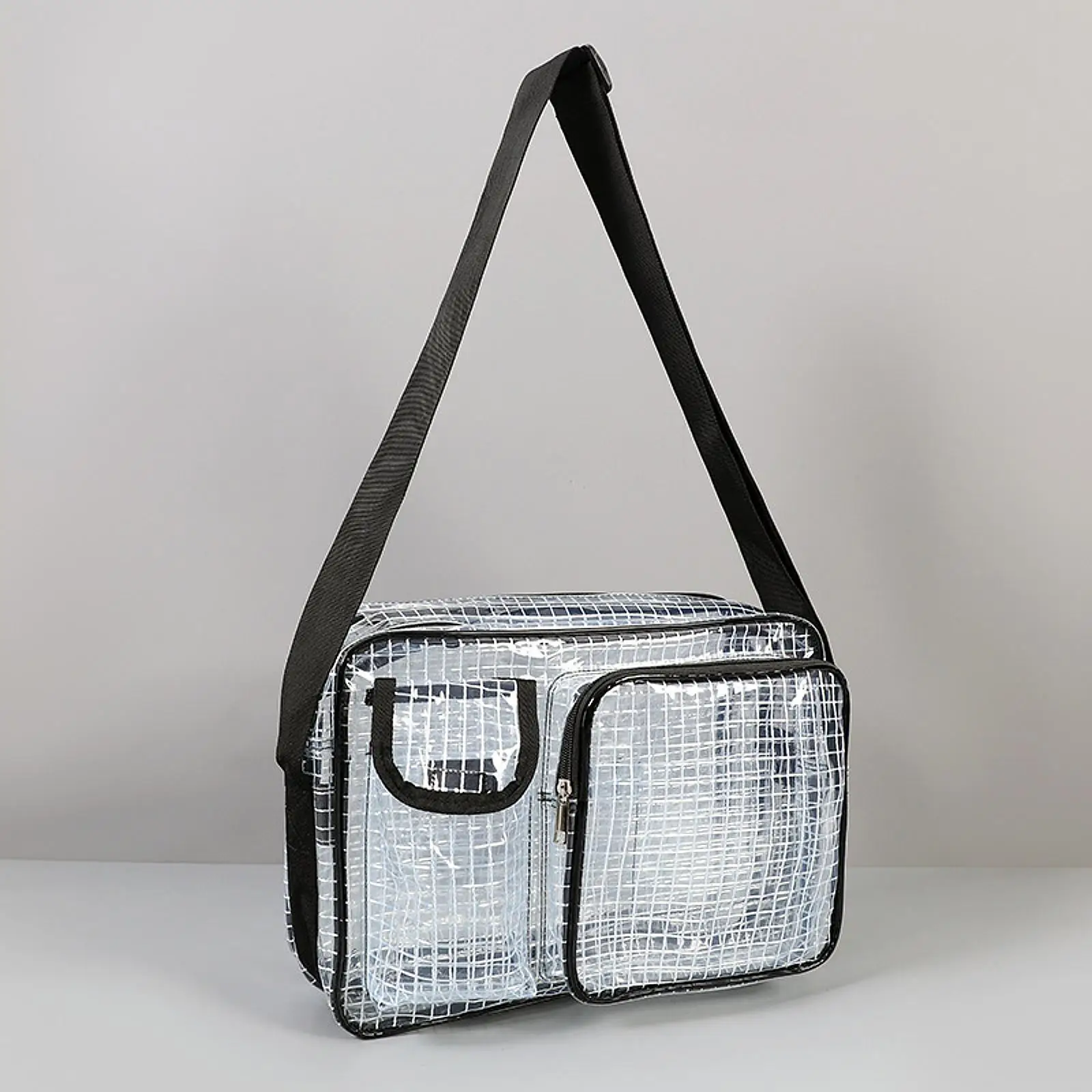 

Cleanroom Engineer Tool Bag Transparent Shoulder Bag Convenient Fashion Crossbody Bag Tool Organizer for Daily Use Work Men