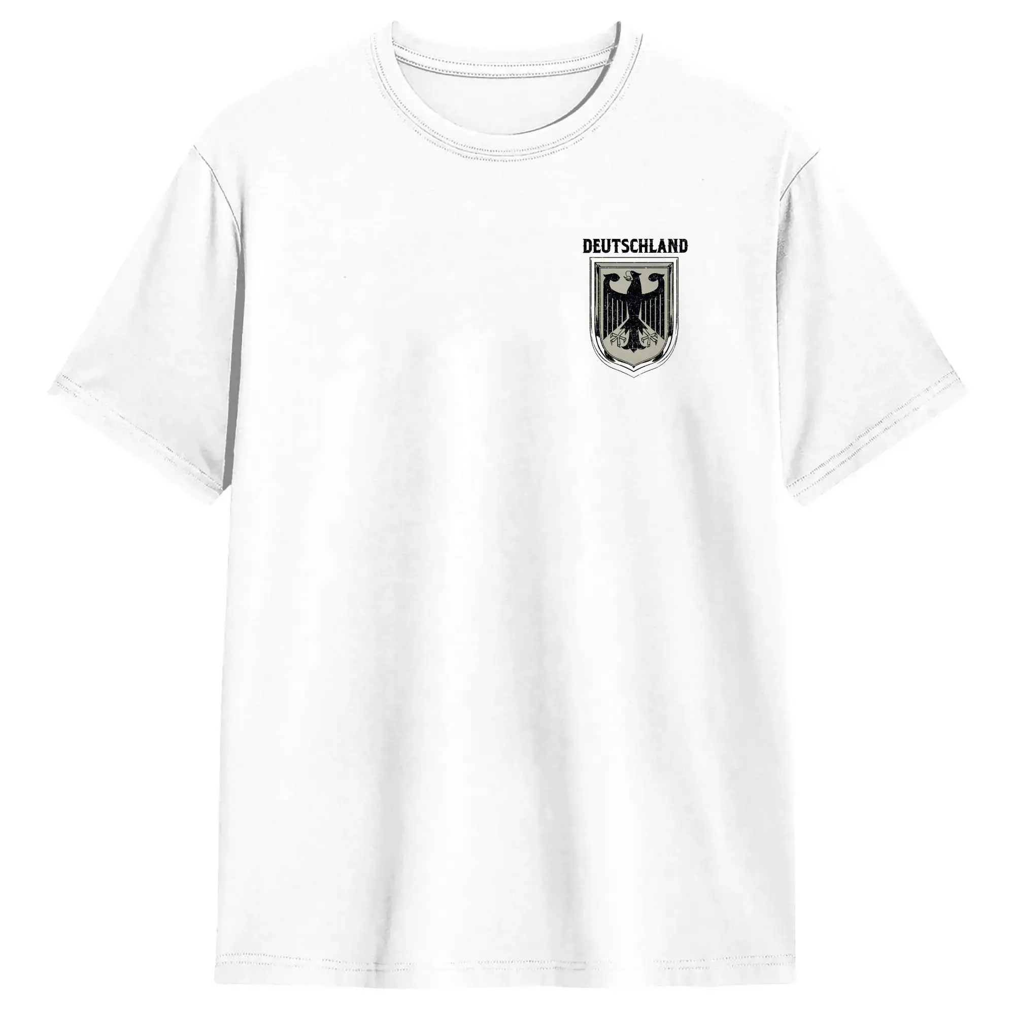 Men's T-Shirt Vintage Crackle Deutschland Federal Eagle Novelty Cotton Tee Shirt Short Sleeve  T Shirts Round Collar Clothes