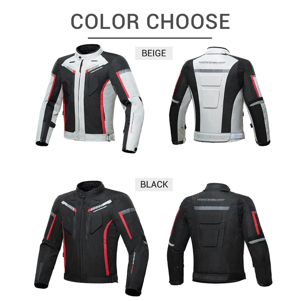 Motorcycle Jacket Waterproof Clothes Men's Racing Motorcross Jackets Motorcycle Pants Wearable Moto Jacket With EVA Protection