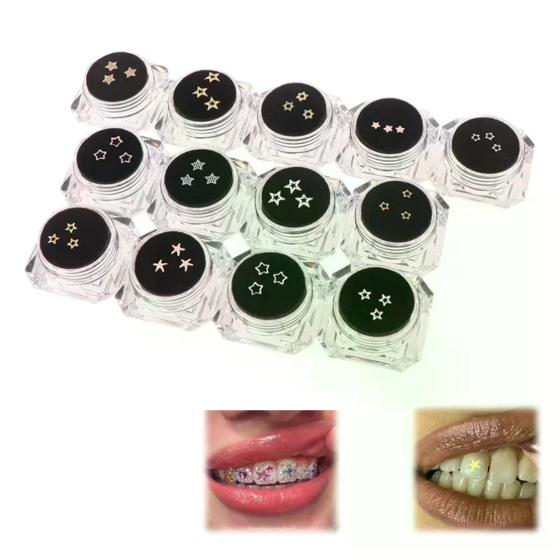 /ACR/New 3pcs/Box Dental Tooth Diamond Gem Imitation Teeth Star Various Shape Beauty Diamond Jewelry Ornament Decoration
