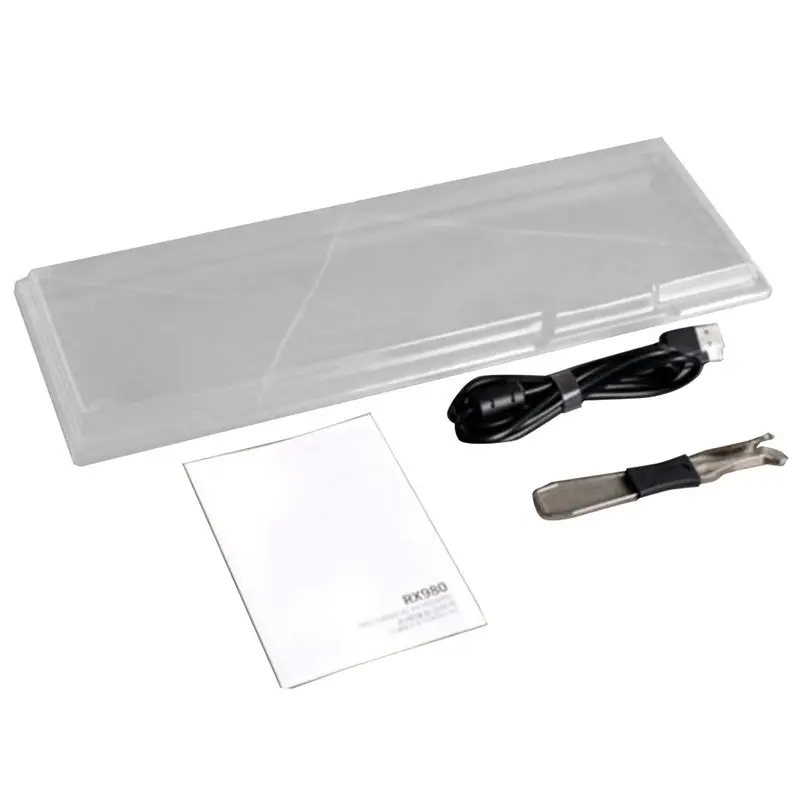Teclado Mecânico RGB Hot Swap RX980 Peças de Reposição Teclado Gamer 98 Teclas Cabo Com Fio 2.4G Bluetooth Suporte de Eixo-ABIU