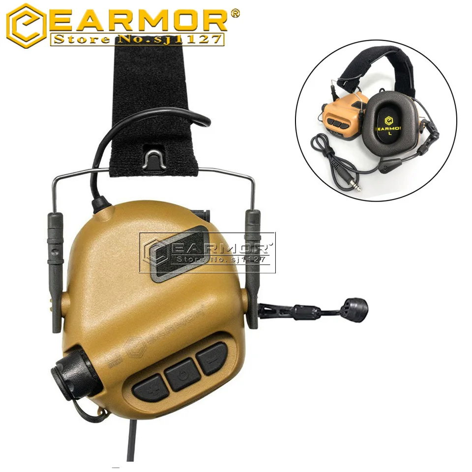 earmor M32 MOD4 military tactical headphones hunting airsoft shooting earmuffs active shooting earmuffs headphone protection