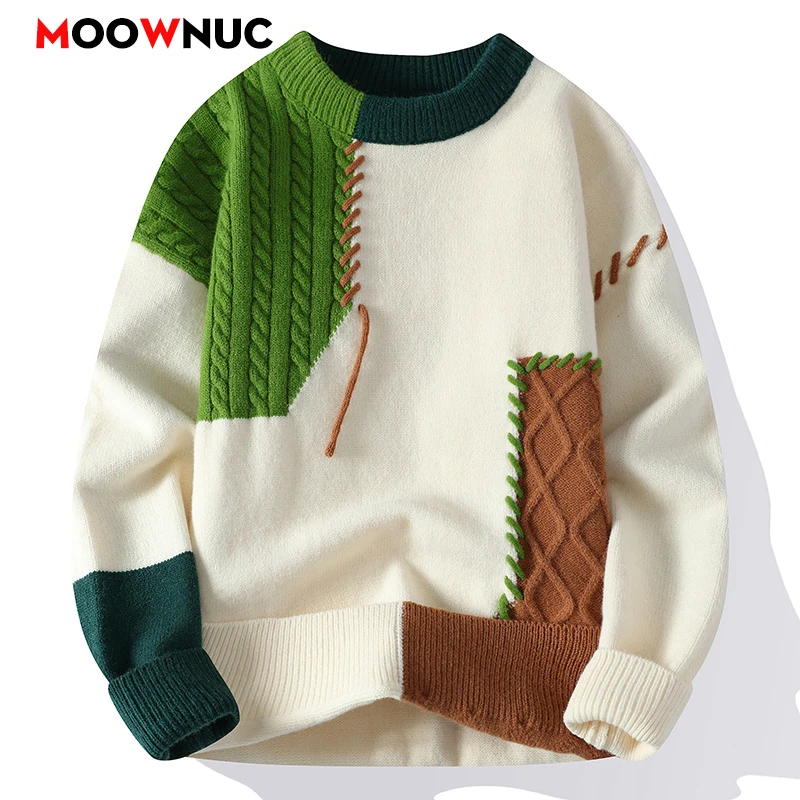 Knit Jumper Knitted Sweater Autumn Male Pullover Men's Streetwear Casual Knit Men's Jumpers Spring Sweat-shirt Men Clothing