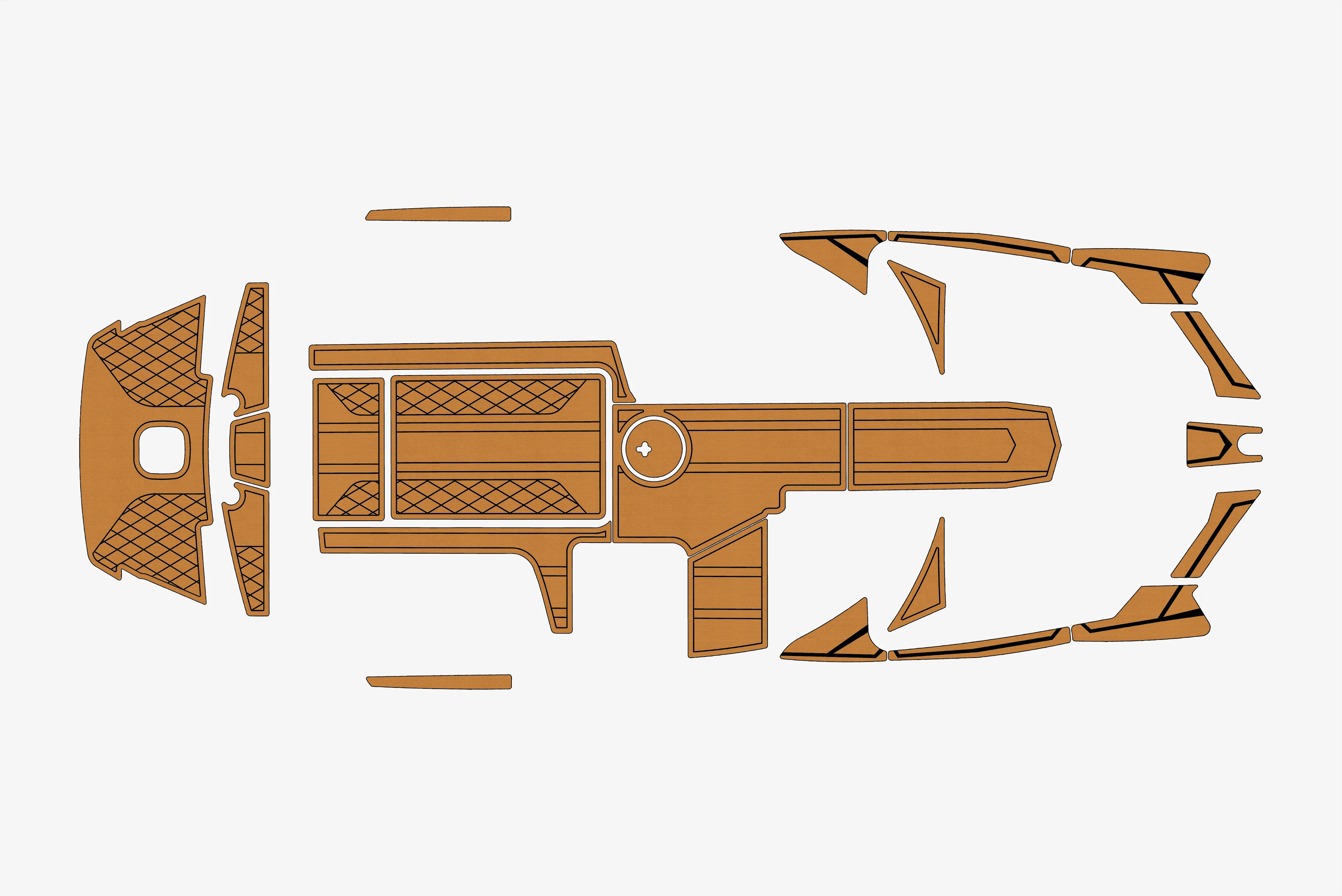 

2015-2017 A22 1/4 дюйма, 6 мм, пена EVA, нескользящий морской коврик из тикового дерева, морской коврик, ковер с аква-погревом, морской пол