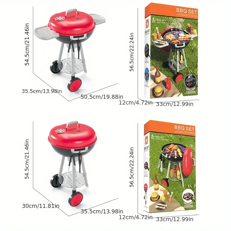 Juego de cocina Kids Play, parrilla simulada con efectos de sonido y luz, juguetes de cocina interactivos, con accesorios, para edades de 3 a 6 años, perfecto