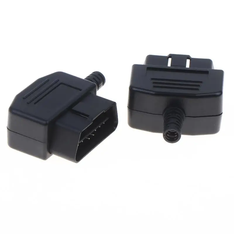 OBD2 16 Pin Male Connector Cable Plug with ON OFF Switch Heat-resistant Durable Shell Adapter for Garage Auto Repair