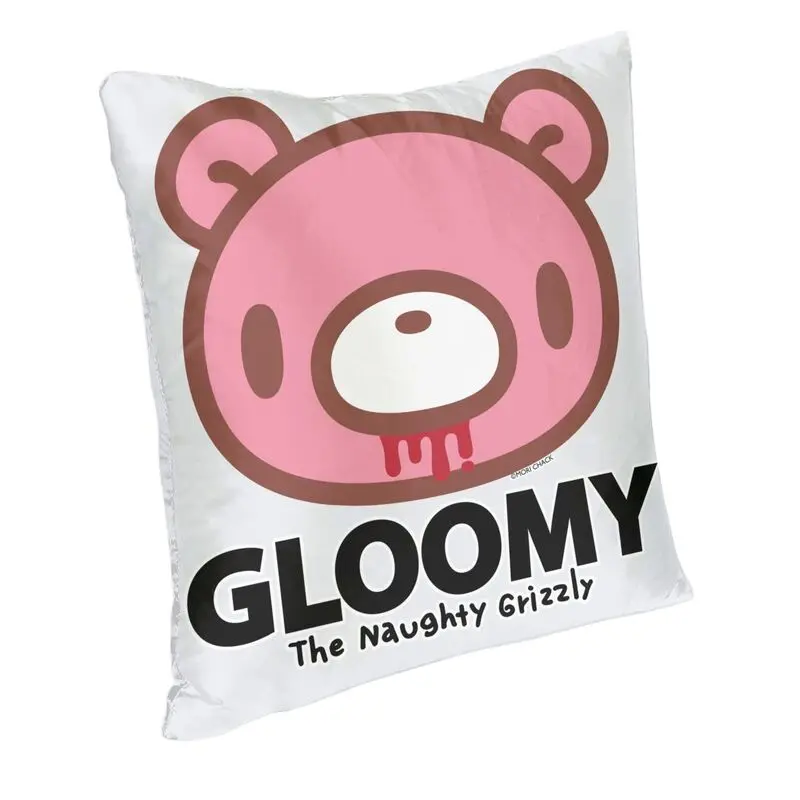 Manga Animation Gloomy Bear Square Pillow Case Home Decor Cushion Cover Throw Pillow for Car Double-sided Printing