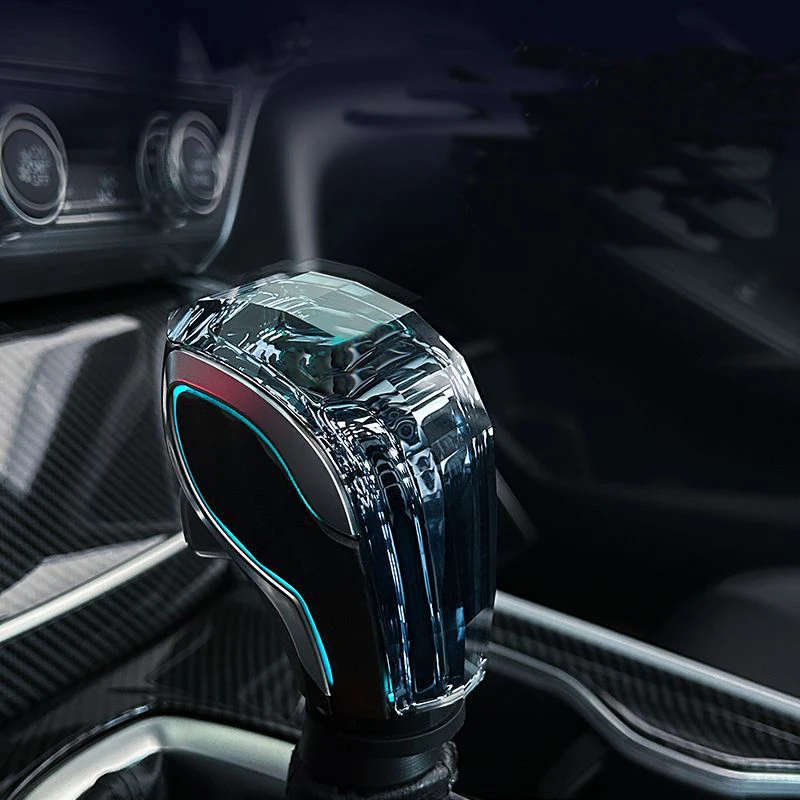 

LED Suitable for Ford crystal shift knob, crystal illuminated gear head, seven color light, USB charging, crystal shift handball