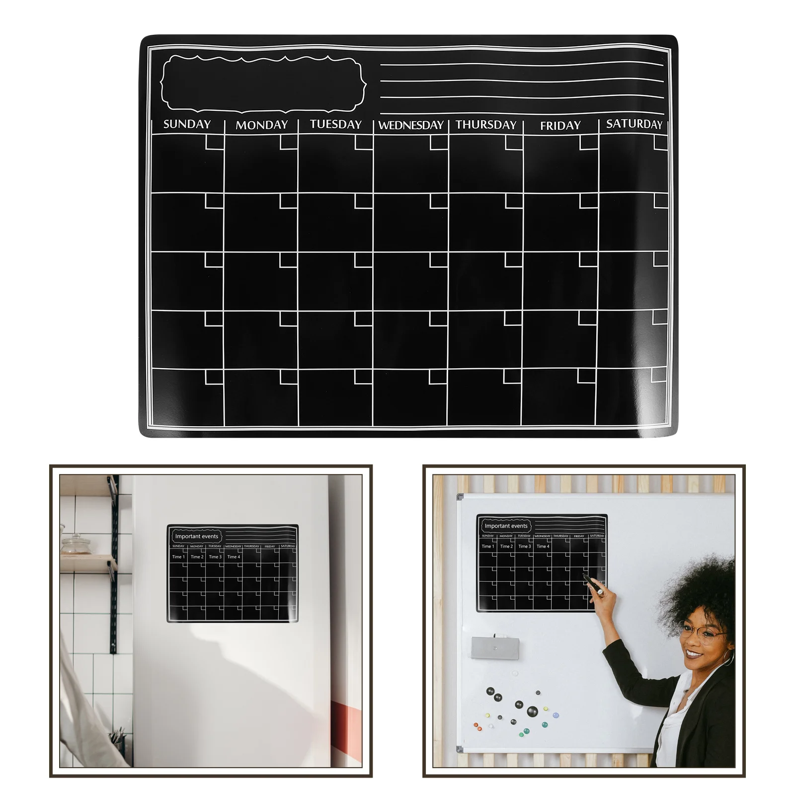 

Erasable Refrigerator Magnetic Whiteboard Message Board Kitchen Schedule Reminder Calendar Dry Erase List Magnetic Message Board