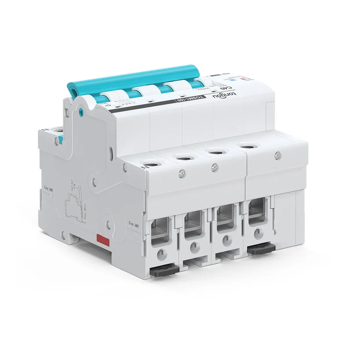 WiFi intelligent circuit breaker air switch 4P wireless remote control switch over and under voltage protection