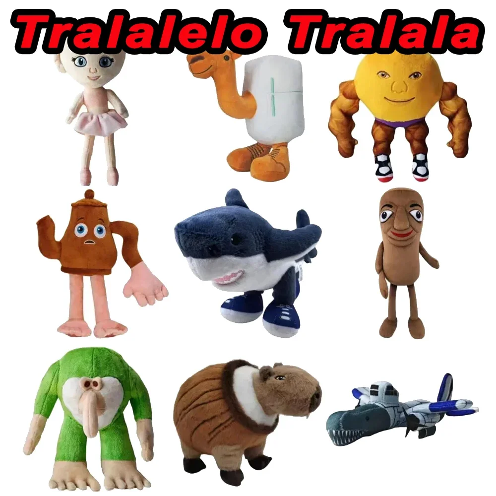 

26style Tralalelo Tralala Plush Tungtungtung Italian Brainrot Al Tralalero Tralala Plush Doll Stuffed Soft Pillow Custom Toys
