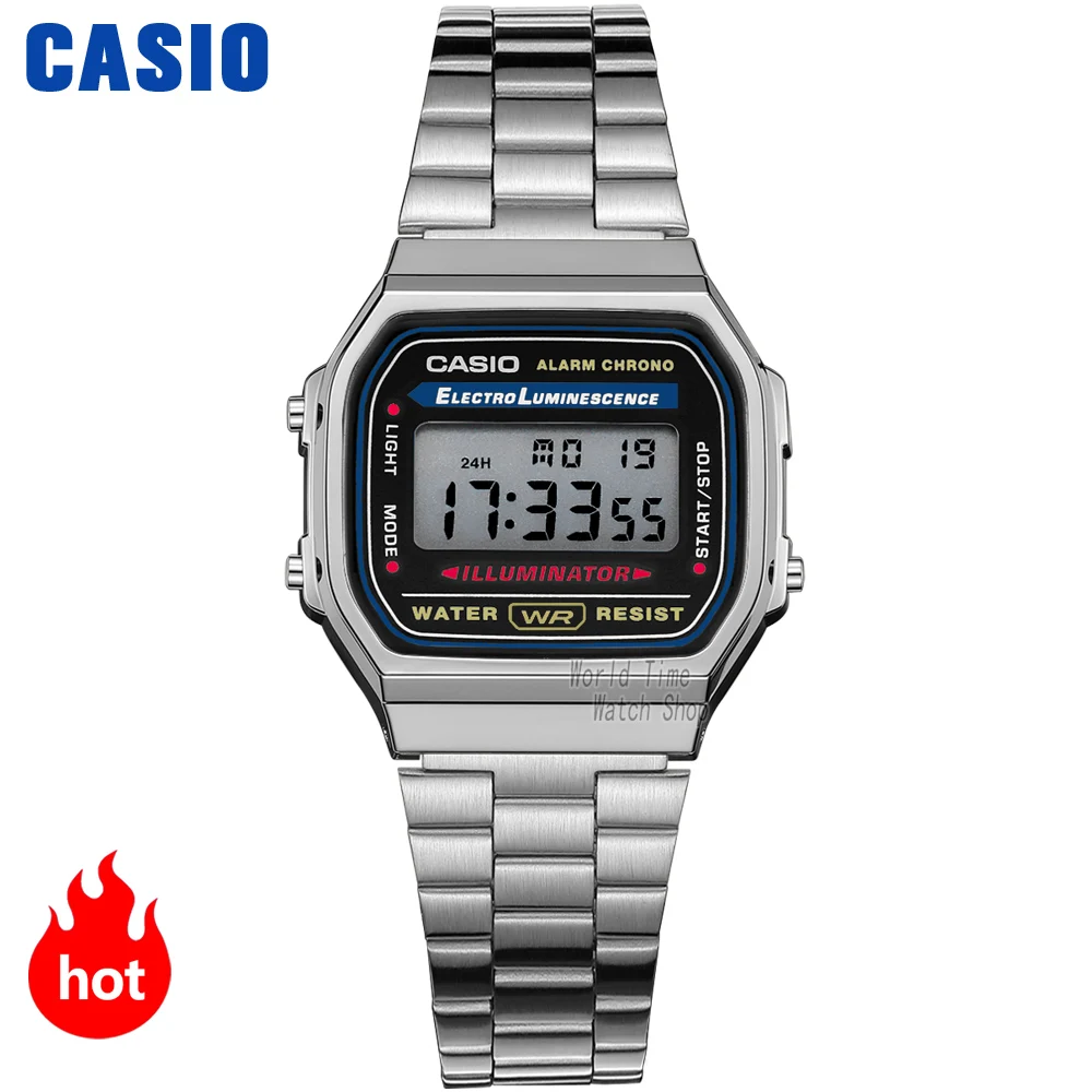 Reloj Casio de plata para hombre, LED, digital, resistente al agua, de cuarzo, deportivo, militar, masculino