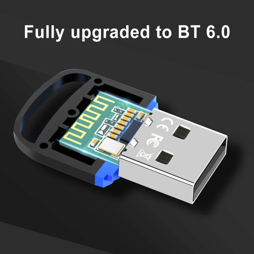 BT6.0 小型レシーバー トランスミッター 低遅延音楽オーディオレシーバー 多目的ドライバー不要の USB トランスミッター キーボード/マウス用
