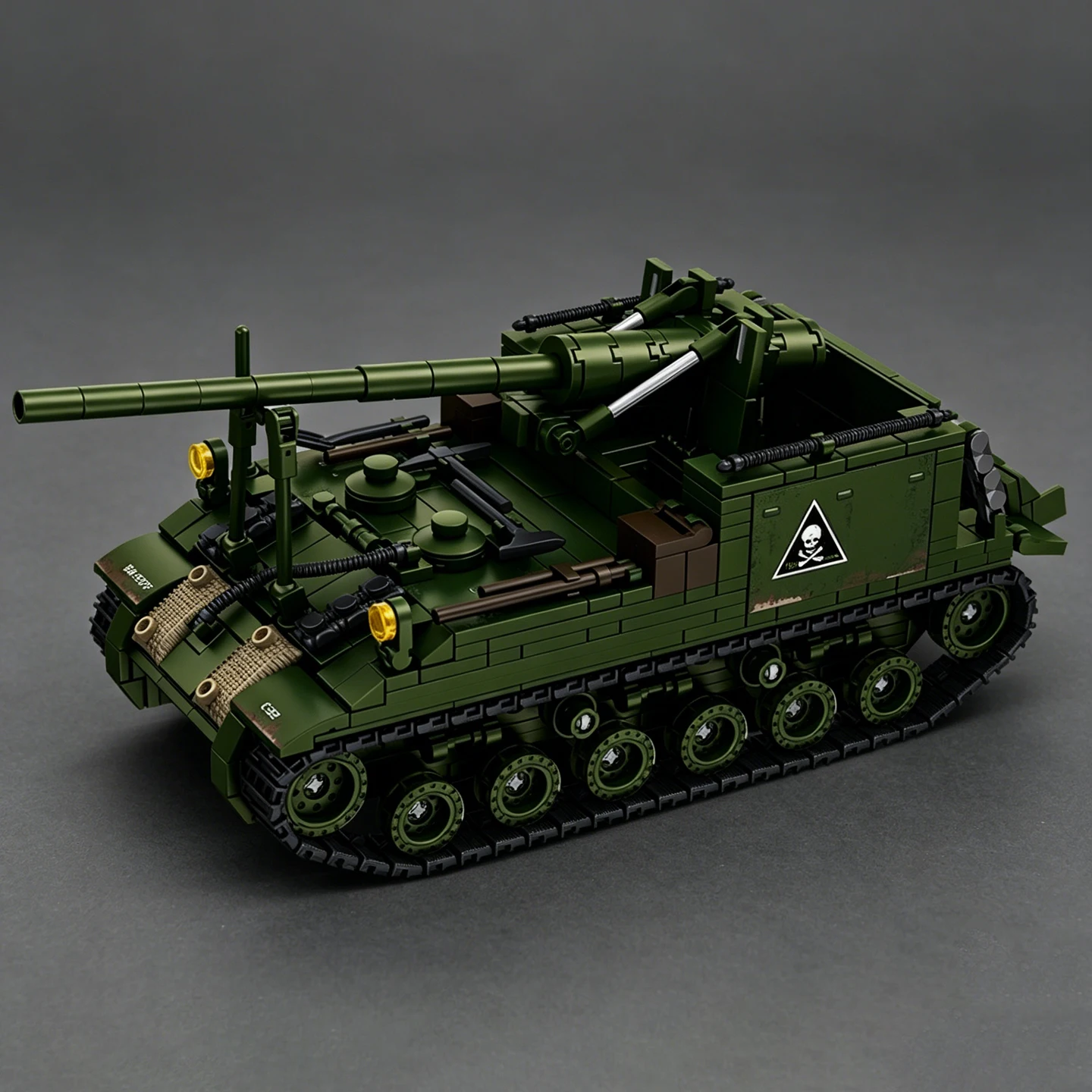 

U.S. M40 Self-Propelled Howitzer System Building Block Artillery Model (MOC Toy Self-Propelled Howitzer)
