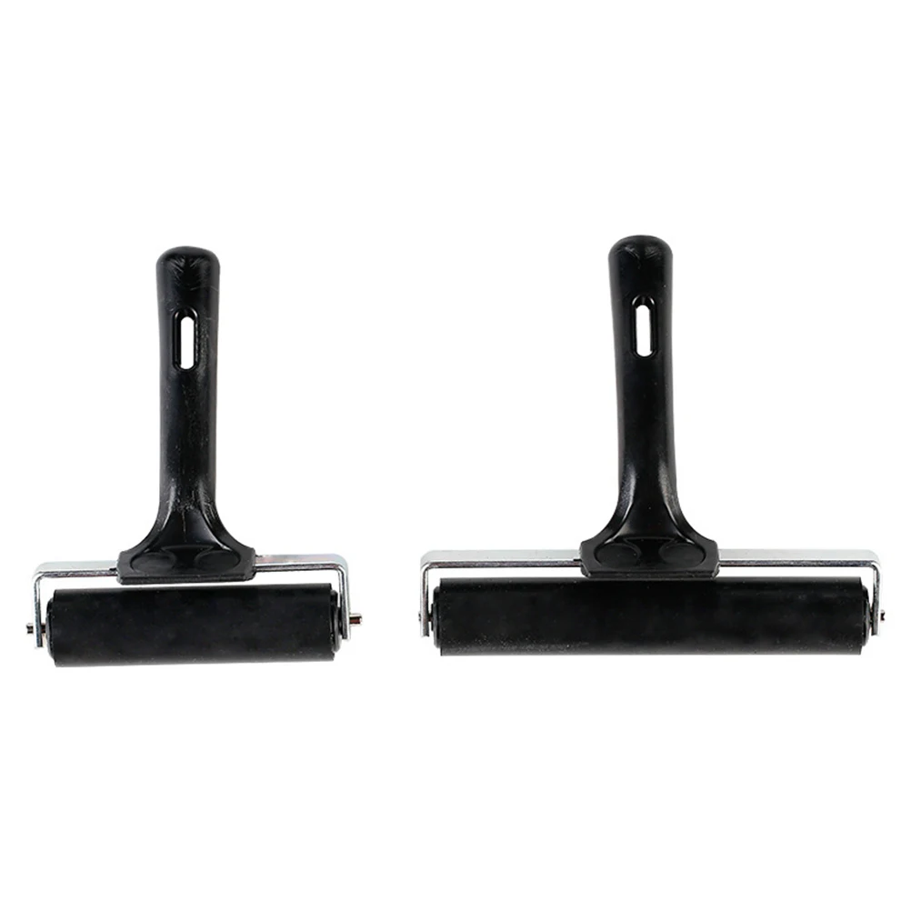 

2pcs Rubber Rollers Brayers Heavy Duty Metal Frame Anti Skid Tape Ink Tools Printing Roller Brushes Smooth Gluing Stamping Easy