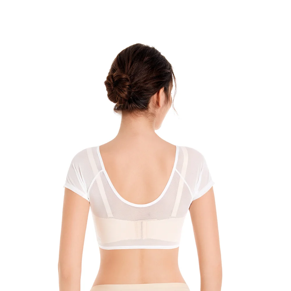 Breathable Sweat Wicking Vest Sweat Proof Mesh Mesh Sweat-absorbing Vest Slimming Washable Mesh Quick Drying Short Sleeve Women