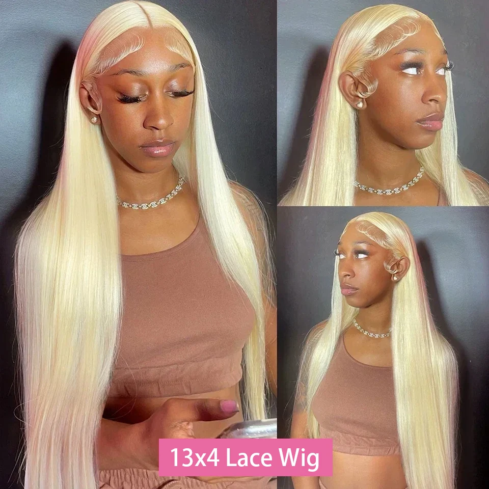 

Lumiere 613 Blonde Lace Frontal Wig Human Hair Straight 13x4 HD Transparent Lace Front Wigs 4x4 Lace Closure Wig For Women