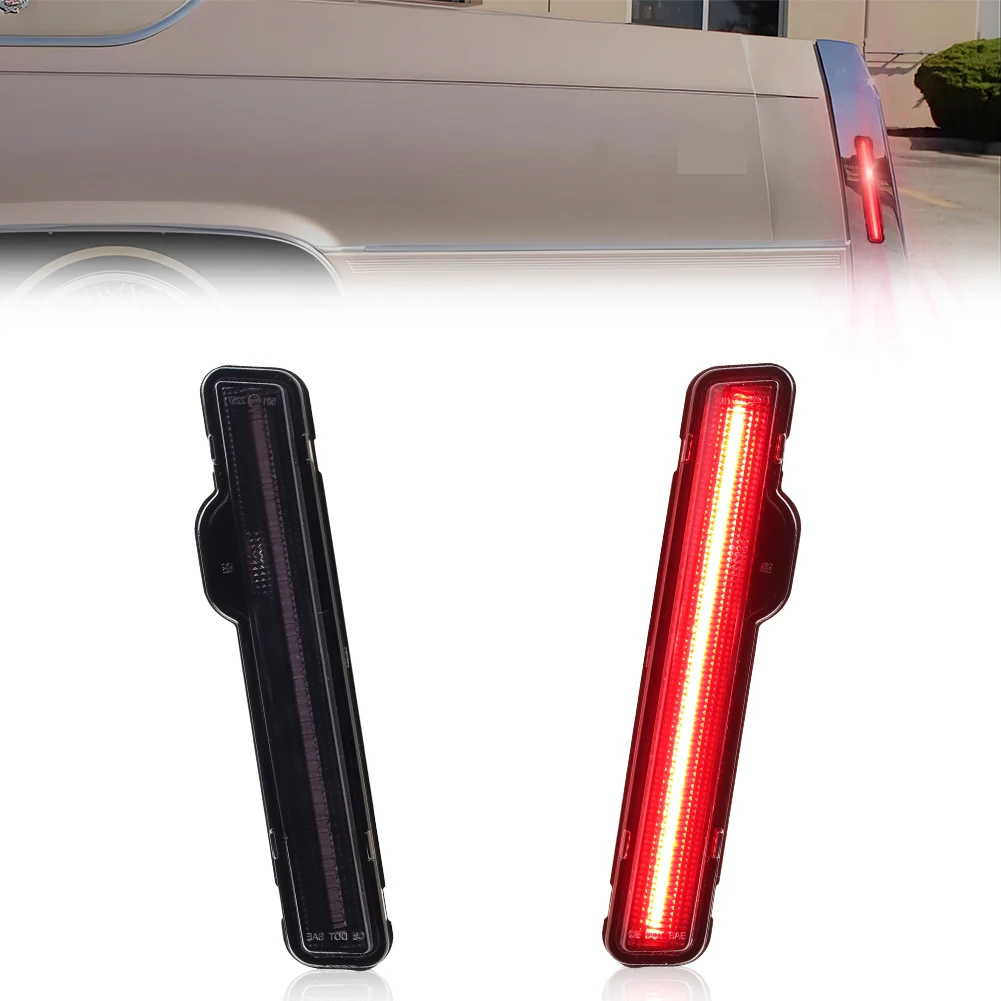 Rear Fender Light Side Marker Light Reflector Light W/Full LED For 1990 1991 1992 Cadillac Fleetwood Cadillac Brougham