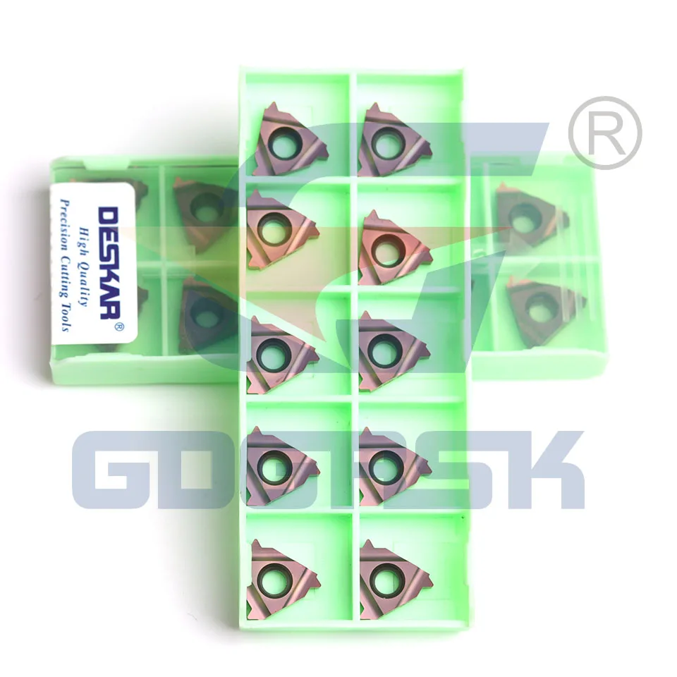 Imagem -06 - Deskar 100 Original 16er 16ir 11w 14 Ag55 Ag60 Lf6118 Ferramenta de Torno Cnc com Inserções de Carboneto Indexáveis para Aço Inoxidável 10 Peças