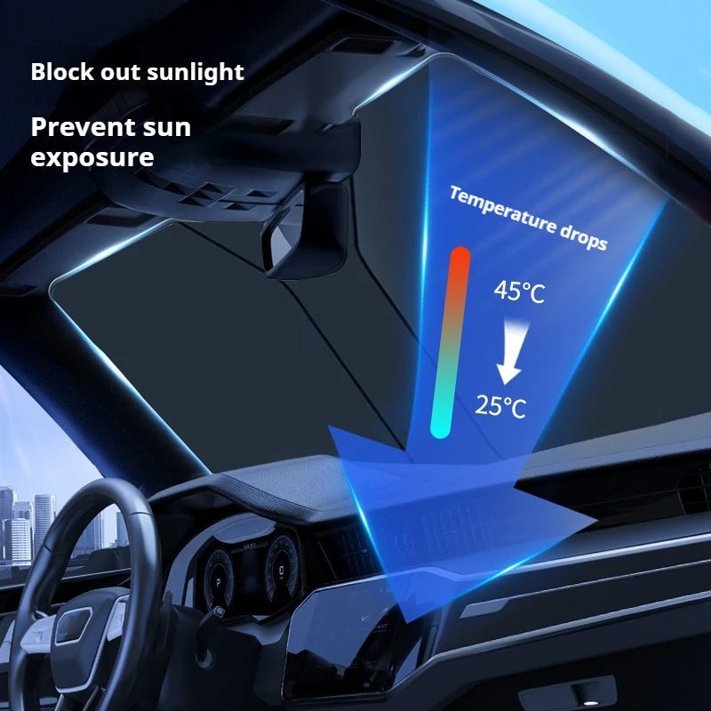 Car Windshield Sun Shade Covers Front Window Sunscreen UV Parasol For Volkswagen VW Amarok 2011-2021 Summer Car Accessories 6