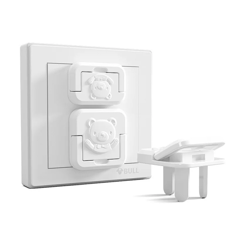 Electric Socket Outlet Plug Protection Security 2/3 Phase Safe Lock Cover Kids Sockets Cover Plugs Baby Electrical Safety Child