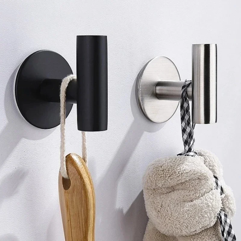 

New 304 Stainless Steel Hook Home Self Adhesive Kitchen Wall Door Hook Key Hat Bag Rack Holder Towel Hanger Bathroom Rack Hooks