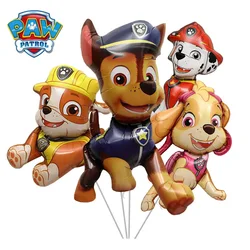 Paw Patrol Cartoon Balão Set, Balão De Folha De Alumínio, Skye Rubble Chase, Anime Birthday Party Decoration, Props Toy