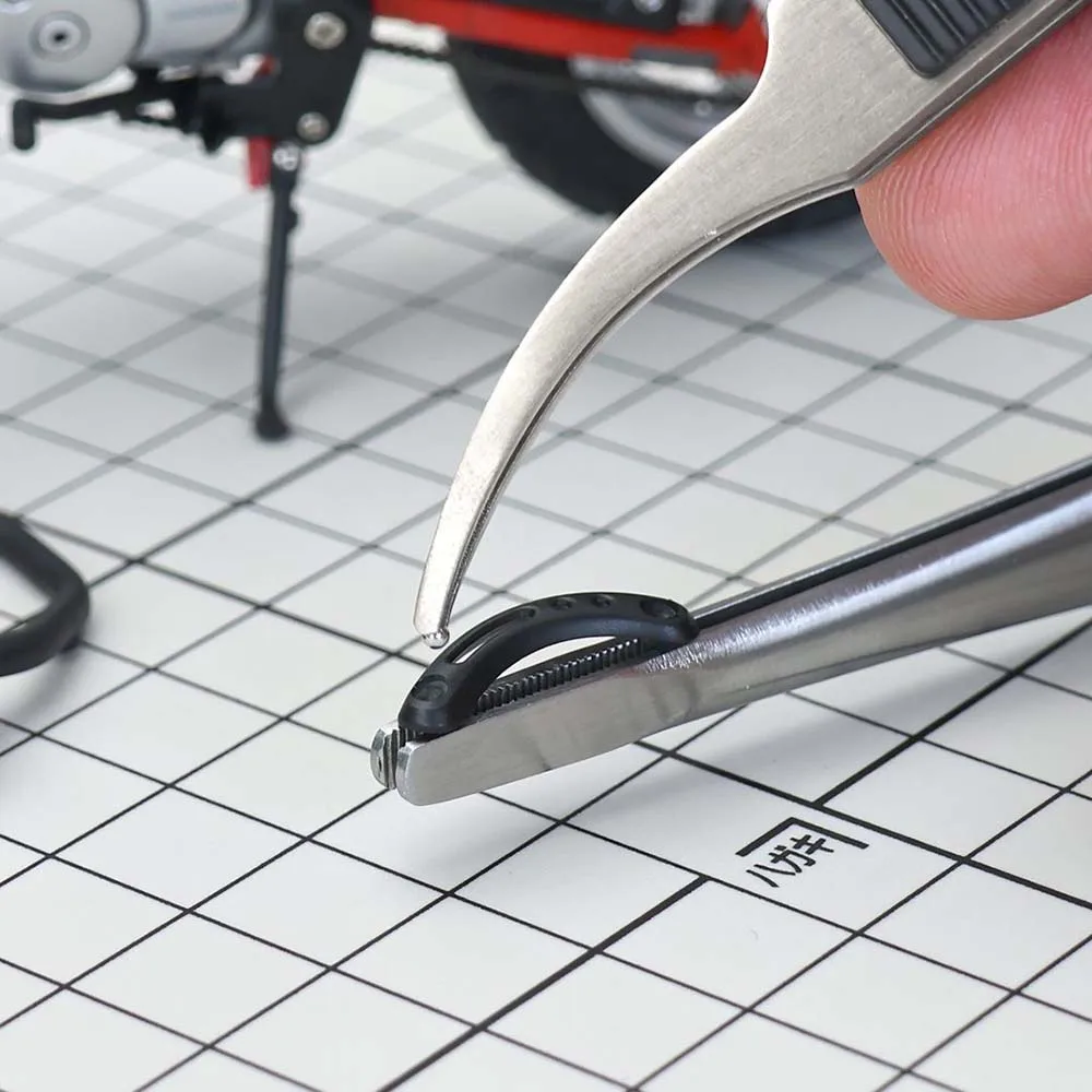 ANEX 217-H Eagle Curved Round Tip Tweezers Stainless Steel Anti-Slip Design for Jewelry Watch Repair Micro Component Handling