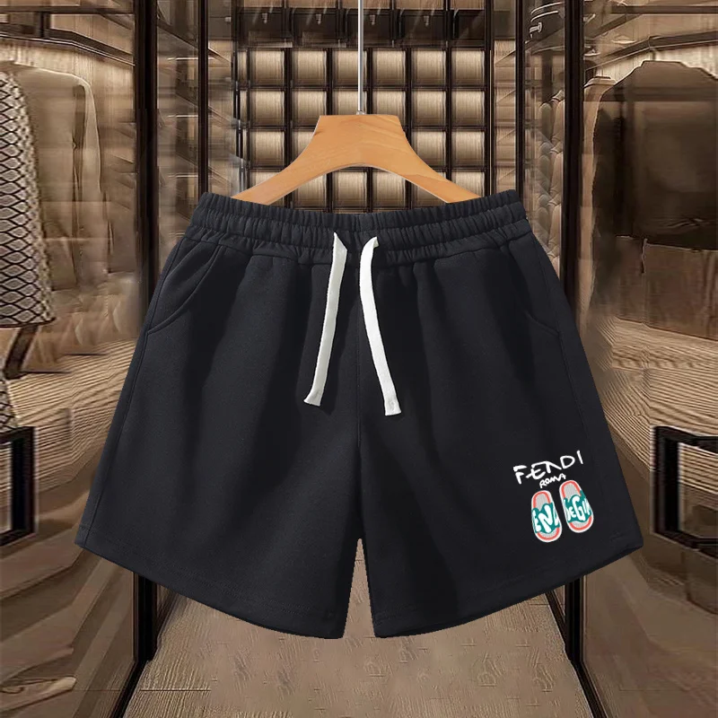 

2024 спортивные шорты в американском ретро-стиле с перекрестным принтом мужские летние модные брендовые универсальные свободные пятиконечные брюки