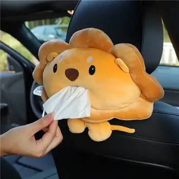 Roztomilý lev kreslený lví úbor krabička na kapesníky ženská plyšová dekorace předměty domácí auto kartonová krabice držák na papírové ručníky 8 nejlepší prodej držák na kapesníky plyšové zvířátko - №4