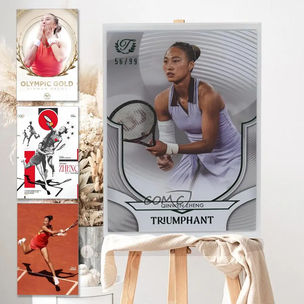 Zheng Qinwen Queen Wen Tennis Champion Painting Calligraphy 1200DPI painting Living room wall art Nordic Unframed