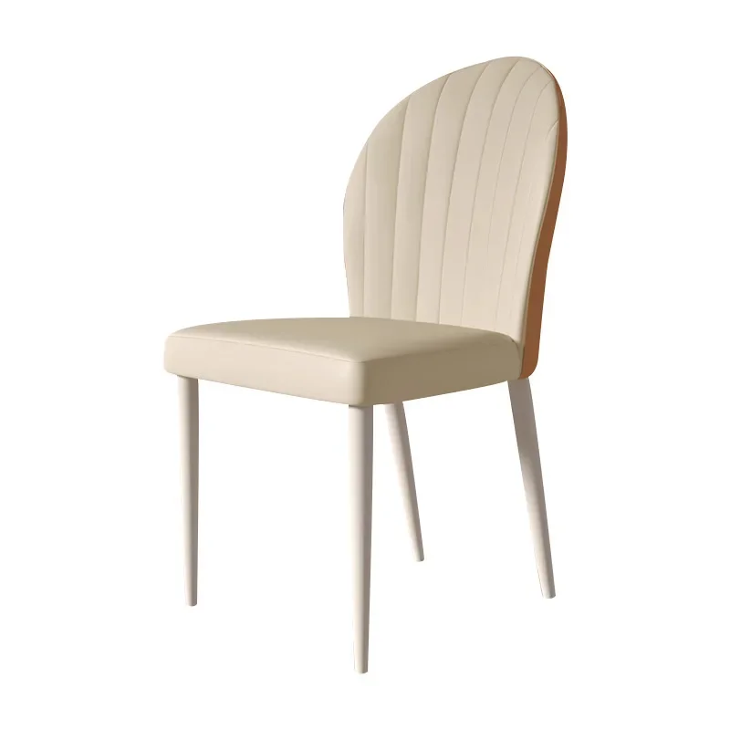 

French Cream Style Dining Modern Simple Home Backrest Stool White Hotel Light Luxury Internet celebrity designer chair